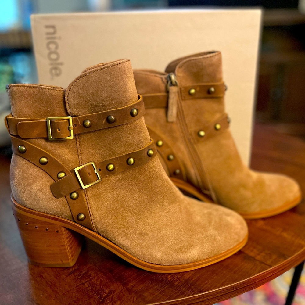 Nicole Suede Leather Boots 8.5 NIB